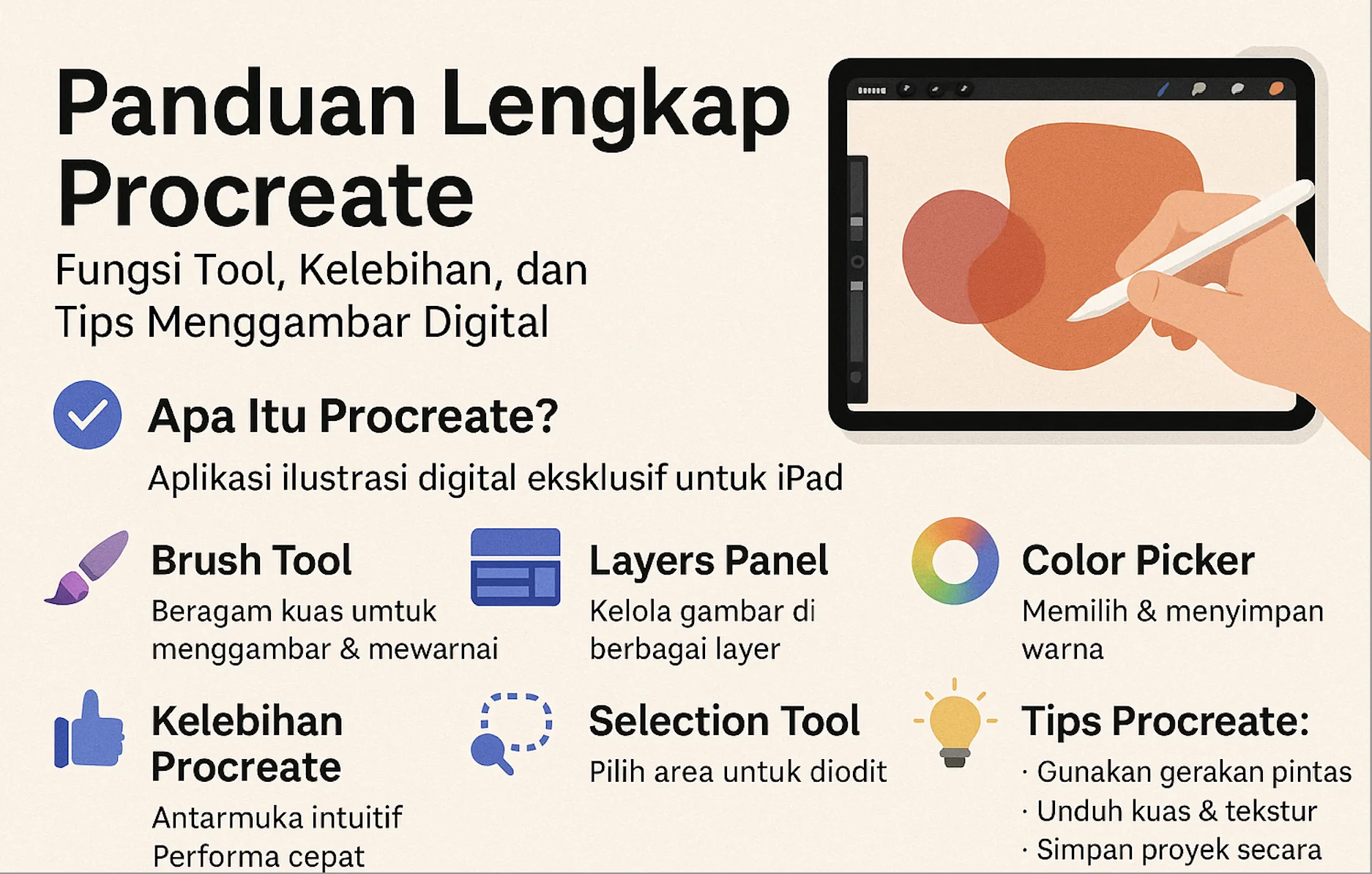 Procreate: Fungsi Tool, Kelebihan, dan Tips Maksimal Menggambar Digital